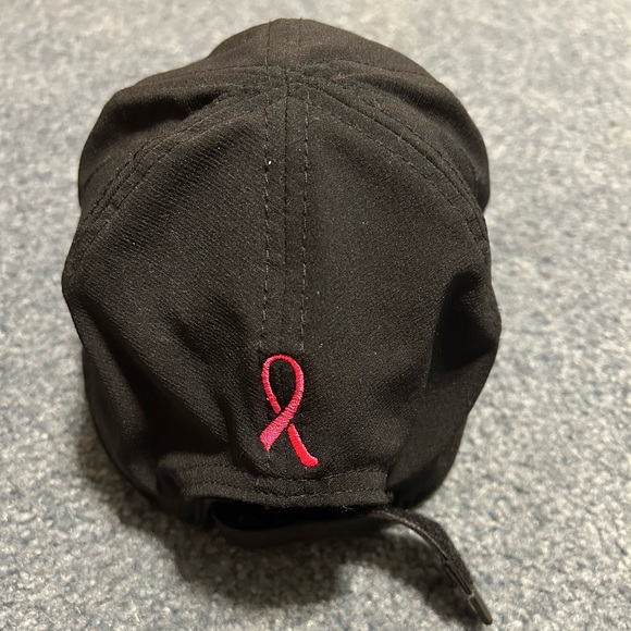 Women’s black Firecracker hat with Pink Cancer awareness ribbon on back. - Picture 2 of 3